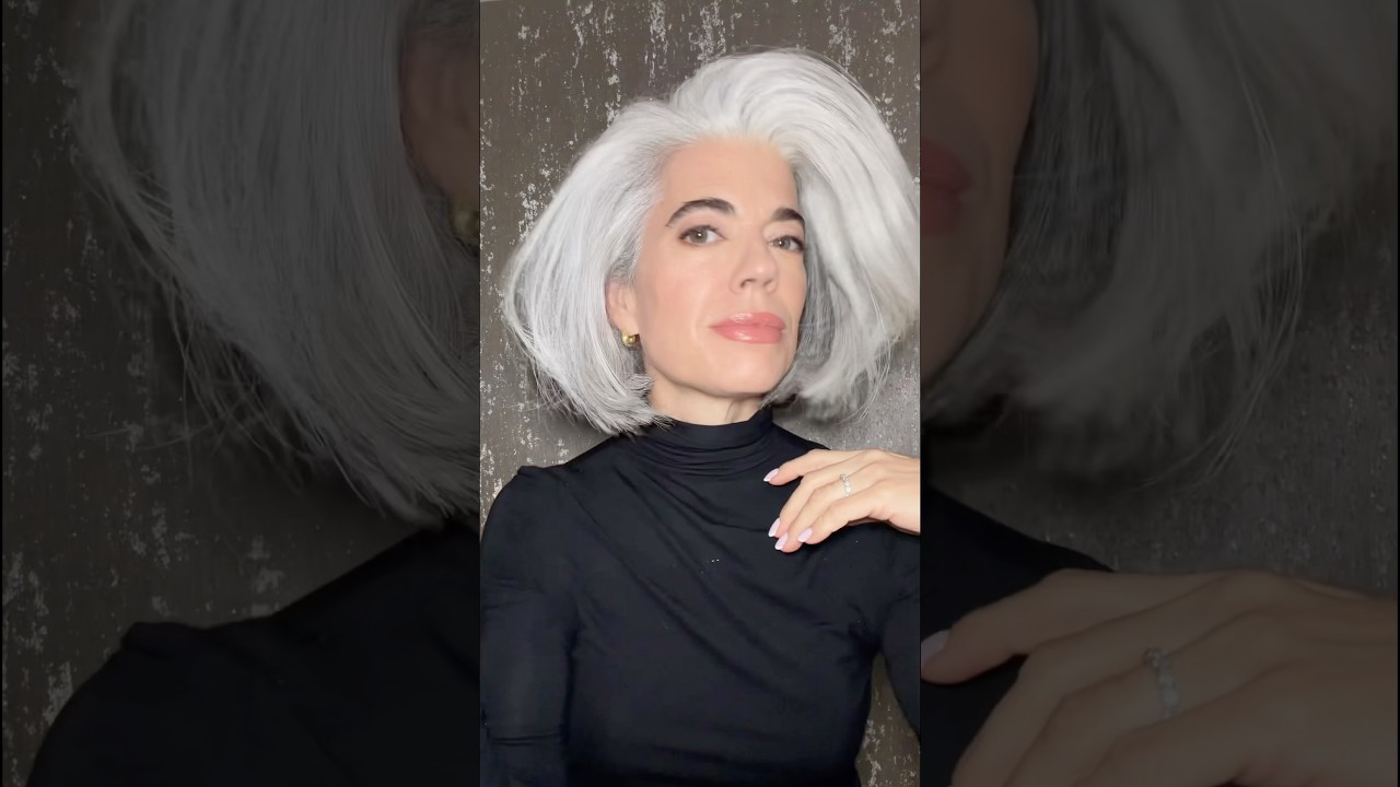 VOLUME for Friday Night🔥 #grayhair #volume #bobhaircut