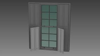 Venetian sash solid shutters by Ayrton