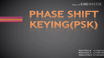 Phase shift keying (PSK)
