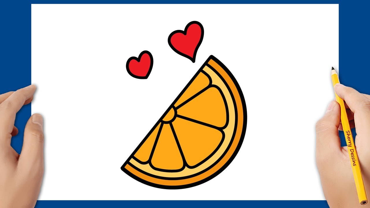 Comment dessiner une orange facilement | Dessins mignons et faciles ...