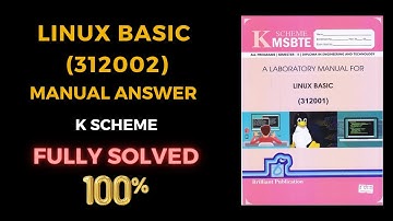 3122001 LINUX BASIC Manual Answer MSBTE- K Scheme|| Semester-2 #Diploma