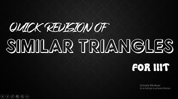 IIIT MATHS QUICK REVISION OF SIMILAR TRIANGLES BY RAZA