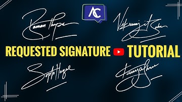 Tutorial of requested signature | Signature tutorial | Anup calligraphy