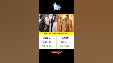 Raid 2 V/S Jaat India Net Collection Day- 8 || #raid2 #ajaydevgan #jaat #sunnydeol #shorts