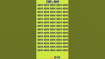 Prove your skills;find 4849 before timer ends:#fypシ゚ #trending #gk #iqtest #braintest