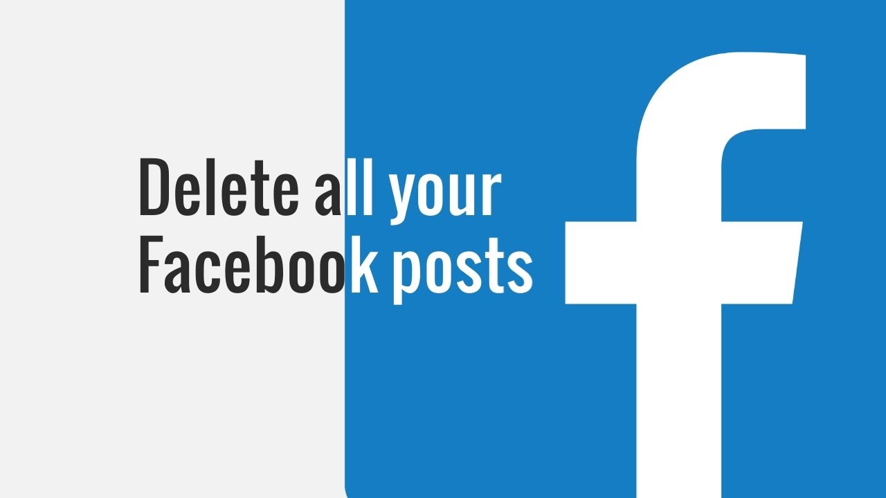 Delete all. Facebook posts