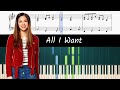 Olivia Rodrigo - All I Want (High School Musical) - Piano Tutorial