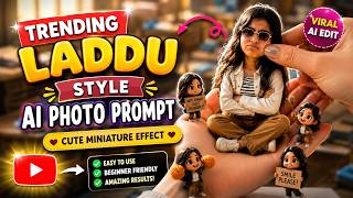 Trending Laddu Style Ai photo Prompt - Cute Miniature Effect - 2026 using ChatGPT 2.0 Images. screenshot 4