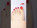 easy nail design for toe❤️💛 #naildesigns #nailart #simplenails #youtubeshorts #ytshorts #shorts #yt