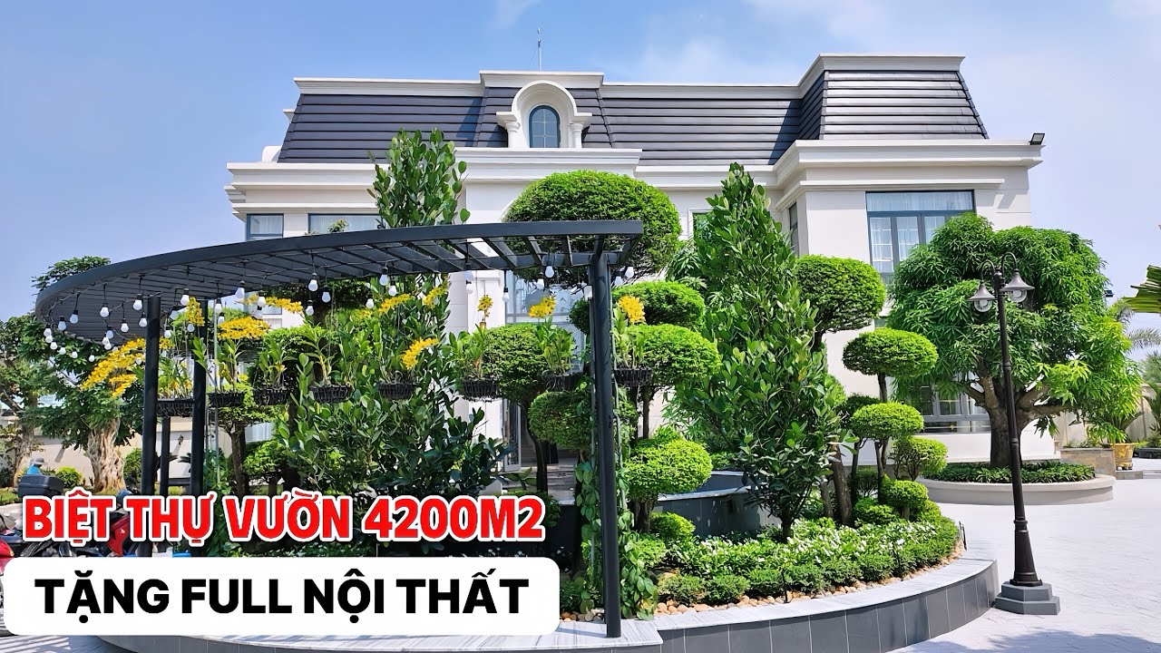 SIÊU BIỆT THỰ VƯỜN ĐẲNG CẤP CHUẨN NHƯ RESORT RỘNG CHÀ BÁ 4200m2 tặng full nội thất hạng sang
