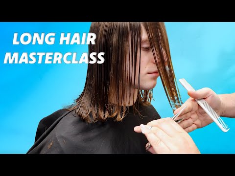 Mens Long Hair Scissor Cut Masterclass thumbnail