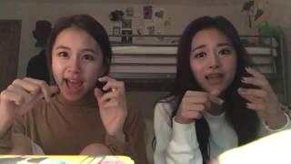 TWICE TZUYU and CHAEYOUNG doing PPAP