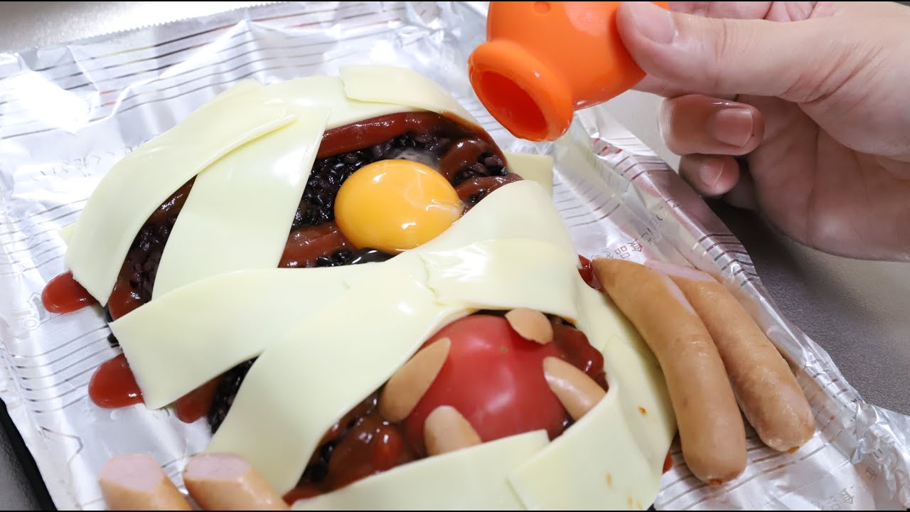 Halloween Mummy Rice Easy Cooking - YouTube