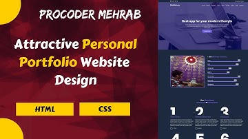 Attractive Personal Portfolio Website Design With HTML & CSS | Procoder Mehrab
