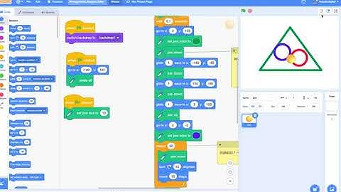 Animasi Menggambar Segitiga dan Lingkaran dengan Coding Scratch 3.0