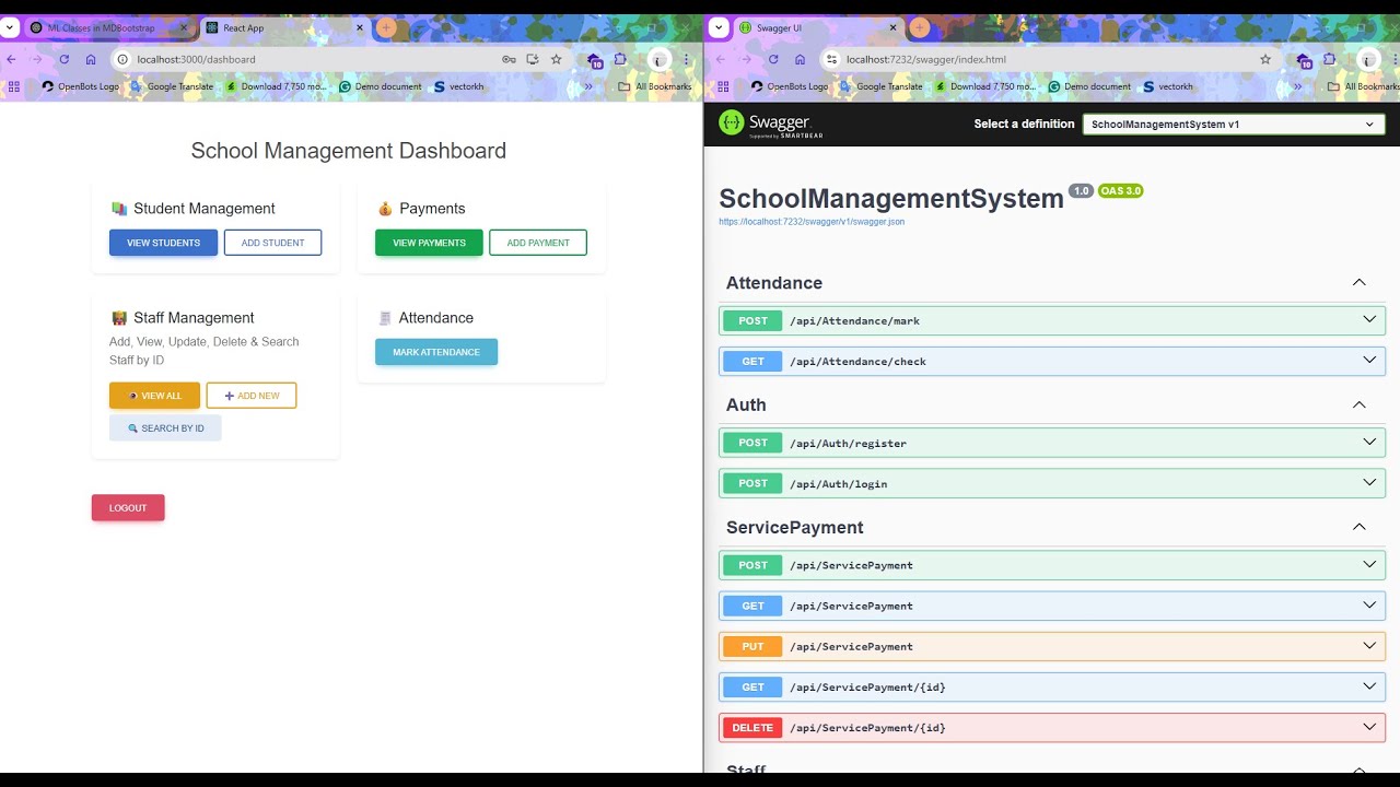 Final Project – Full Stack School Management System React js + NET Web ...