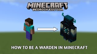 How To Morph Into Warden In MCPE Using Commands (No Mods, No Addons) screenshot 5