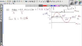Solving trig equation 4Sinx=0 5