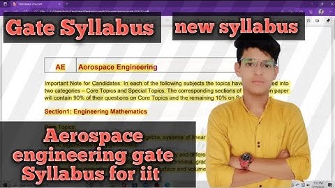 Aerospace engineering syllabus for gate examination//new syllabus#mathtech