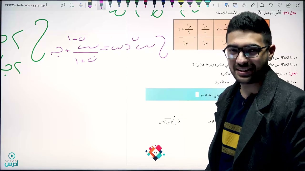شرح توجيهي تجاري (ريادي) منهاج فلسطيني الفصل الدراسي الثاني التكامل غير محدود جزء الأول
