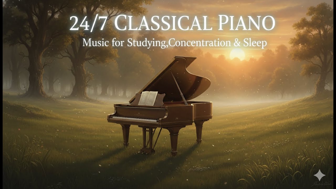 24/7 Relaxing Classical Piano • Music for Studying, Concentration and ...