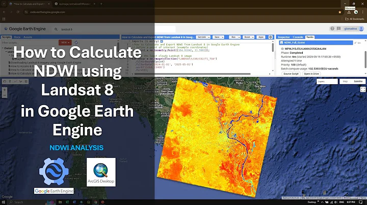 How to Calculate NDWI using Landsat 8 in Google Earth Engine