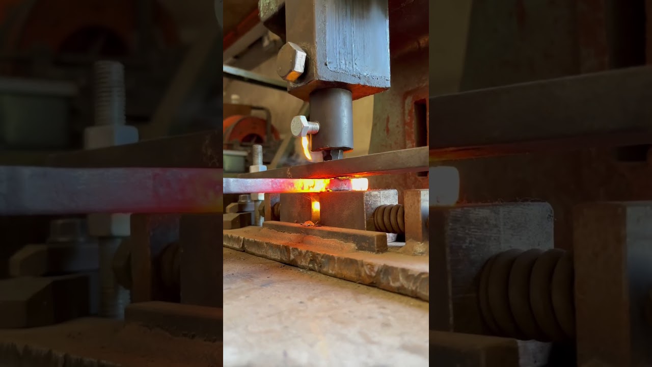 Drifting punched holes for some shelf brackets. 