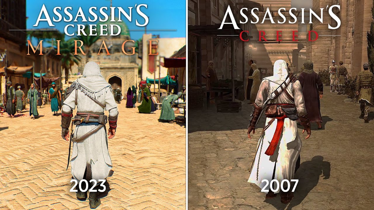 Assassin's Creed Mirage vs Assassin's Creed 1 - Gameplay Screenshots &  Graphics Comparison 