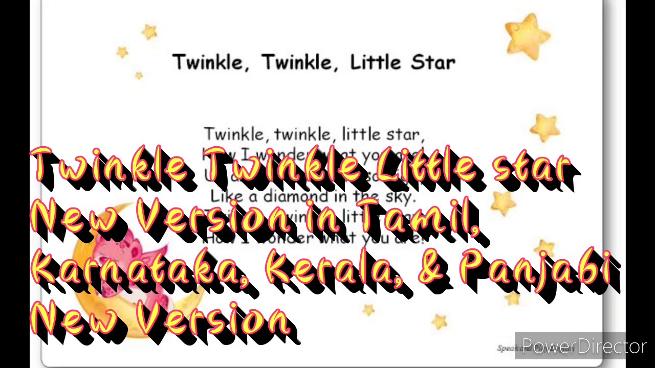 Twinkle Twinkle Little Star New Version in Tamil, Kerala, Karnataka
