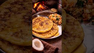 Traditional Bele Obbattu, Wood Fire Village Cooking, Holige #cooking #viral #food #youtubeshorts