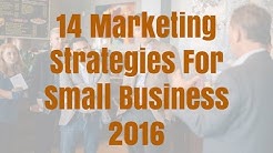 14 Marketing Strategies For Small Business 2016 