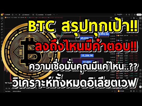 BTC สรุปทุกเป้า!! ลงถึงไหนราคาเท่าไหร่..?? วิเคราะห์กราฟทั้งหมดอิเลียตเวฟบิทคอยน์ Elliott Wave BTC