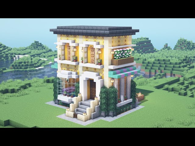 ⛏️ Minecraft Build Tutorial :: 🌎 Earth Globe House 🏠 