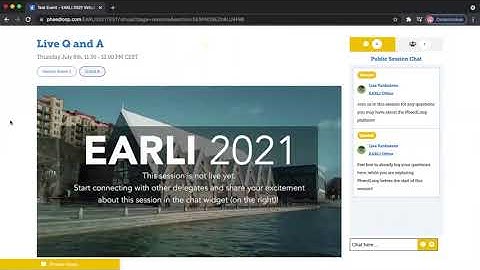 EARLI 2021 - Tutorial - Sessions