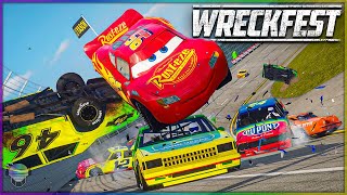 McQueen Returns to DEGA! | Wreckfest NASCAR Legends screenshot 2