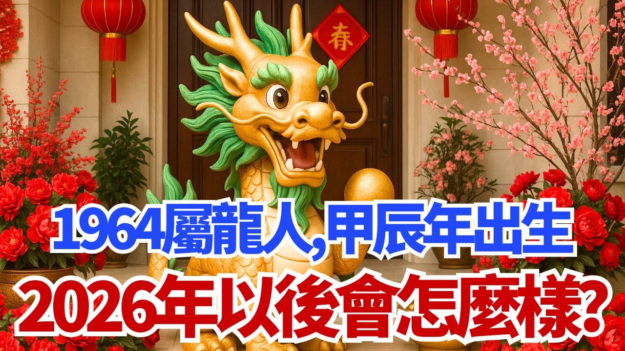 1964年屬龍人，甲辰年出生，2026年以後會怎麼樣？#1964年屬龍 #甲辰龍 #屬龍運勢 #生肖龍 #2026運勢 #晚年運勢 #生肖運程 #命理 #財運 #偏財運 #貴人 #事業運 #改運