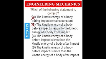 ENGINEERING MECHANICS MCQ 33  #shorts #tiklesacademy