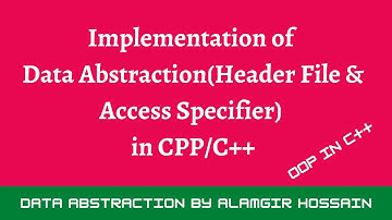 OOP Bangla Tutorial, Data abstraction implementation with c++