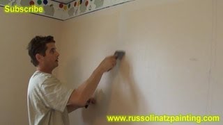 DIY Paint over Vinyl Wallpaper & Border (Part 1)