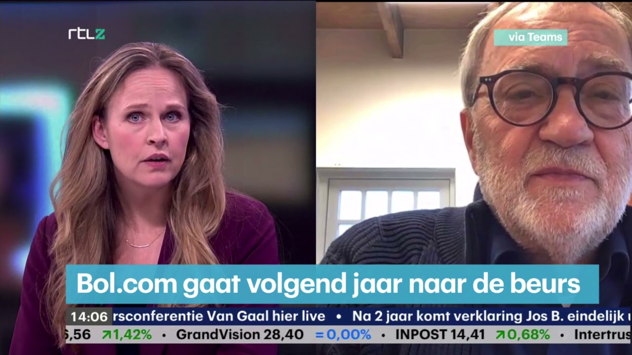 Paul Moers bij RTLZ Journaal     Beursgang Bol com   15 november 2021