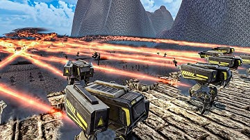 Super T45 And Space Army vs Aleins Wave - Ultimate Epic Battle Simulator 2