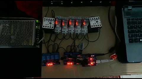 Testando arduino com módulos relé (5VDC), e interface com contatoras e relés 24VDC.