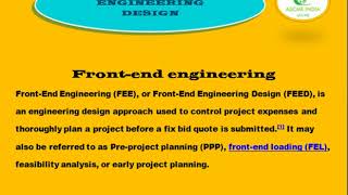 HOW to LEARN PART-1 FRONT END ENGINEERING DESIGN (FEED).