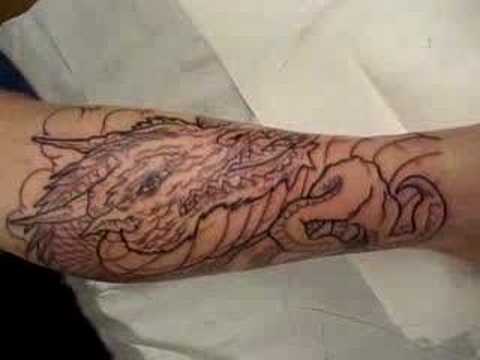 dragon tattoo outline finish youtube