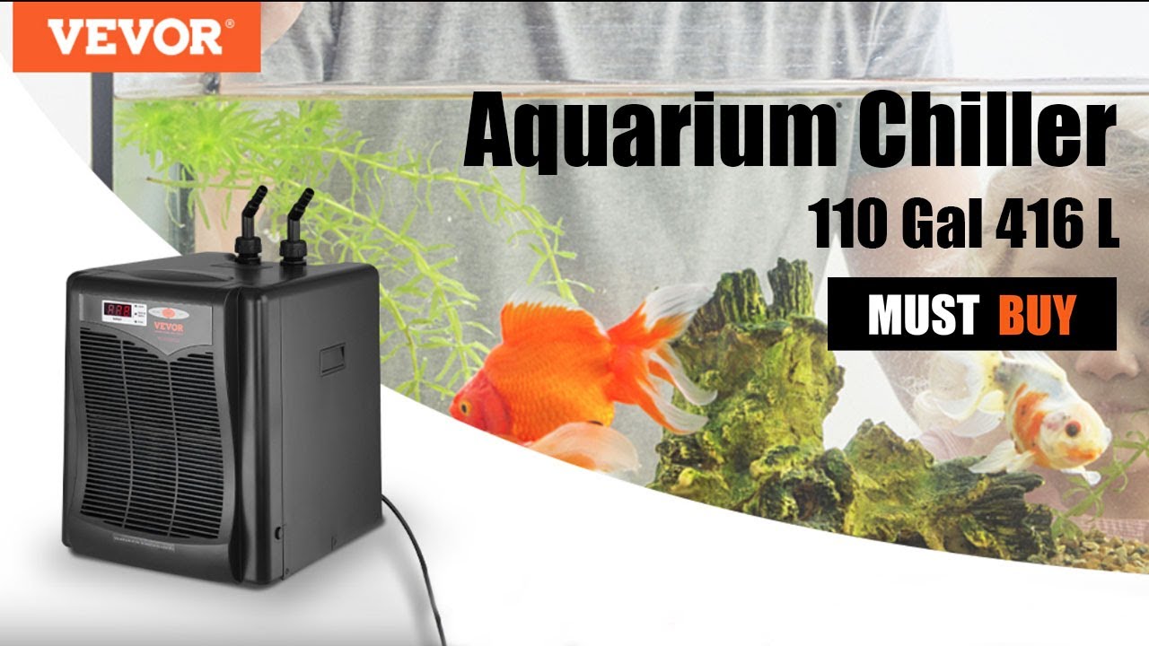 Image showcasing VEVOR Aquarium Chiller, for Seawater and Fresh Water, Fish Tank Cooling ...