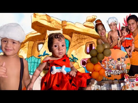 Mêsversario de 3 meses da bebê Cellyna com o tema *Os Flintstones* Making off 