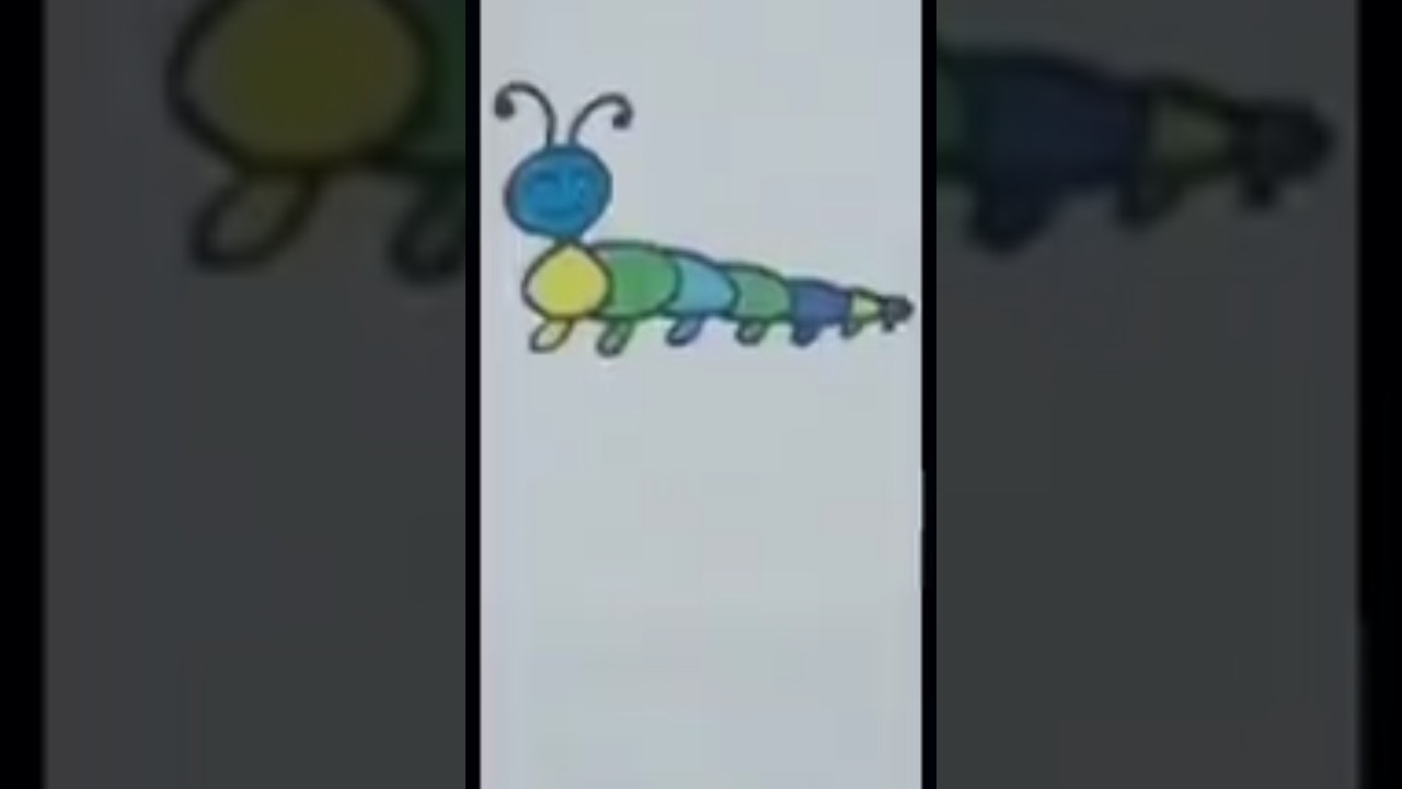 how to draw Caterpillar with Number 8  