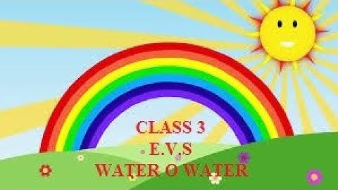 Water O Water | Chapter-3 | NCERT | Class 3 E.V.S Looking Around