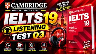 Cambridge IELTS 19 Listening Test 03 | Questions & Answers | Academic | #english #ielts #cambridge19