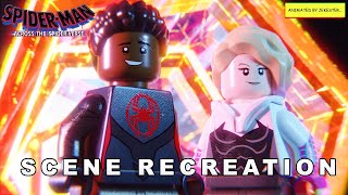 Gwen and Miles Swinging Scene Recreated in LEGO